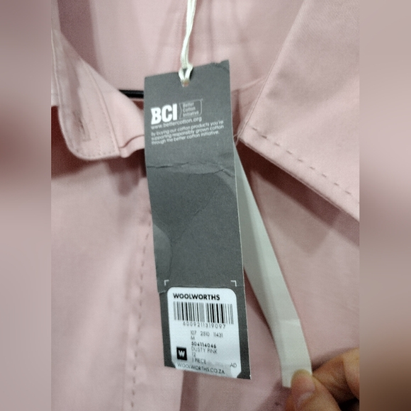 NWT Studio W Concealed Button Shirt Womens 12 Pink Barbiecore Office Career - Picture 9 of 10